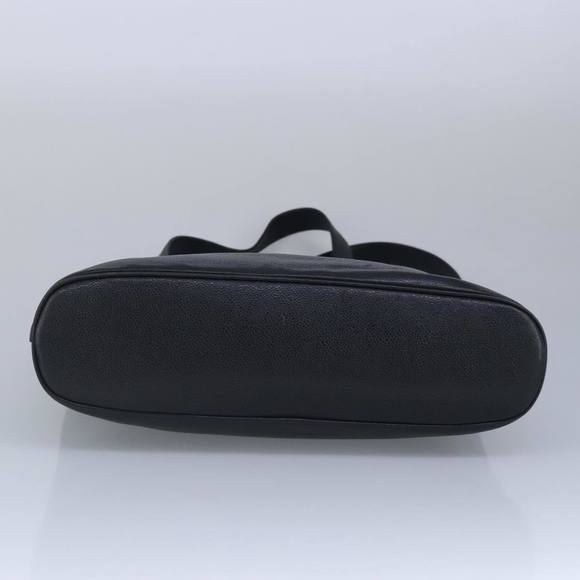 CHANEL COCO Mark Tote Bag Caviar Skin Black Gold CC Auth yk15761 - Picture 5 of 16